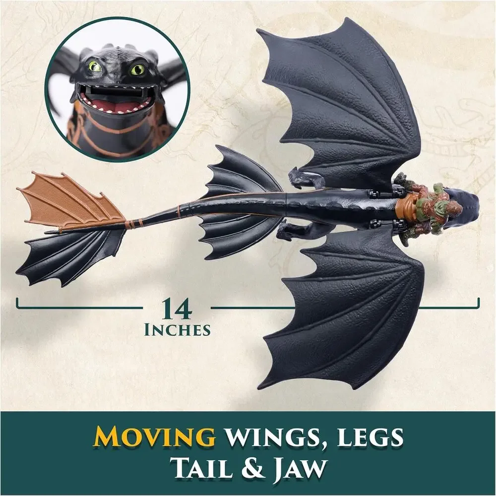 Dreamworks Dragons Toothless & Hiccup Action Figures Viking Rider Duo NIB